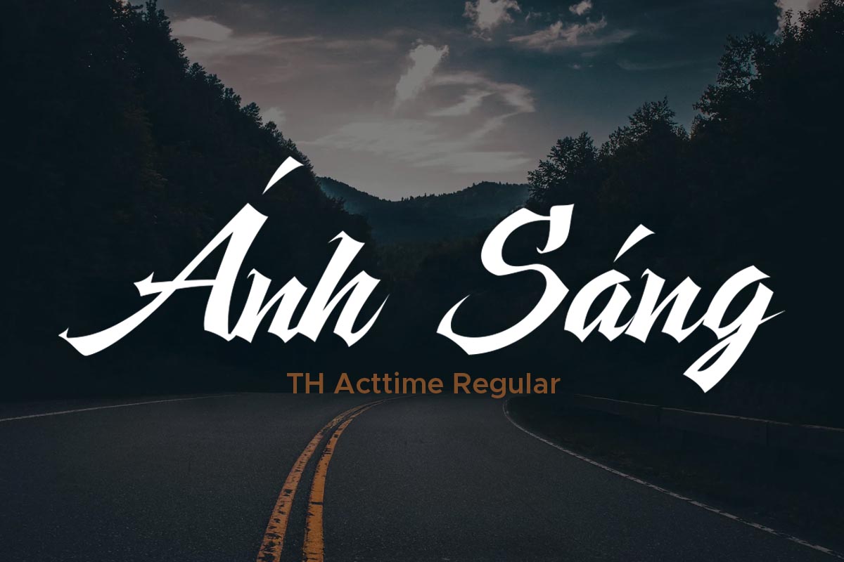 Font chữ đậm phong cách retro mạnh mẽ TH Acttime Việt hóa